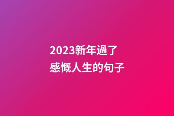 2023新年過了感慨人生的句子