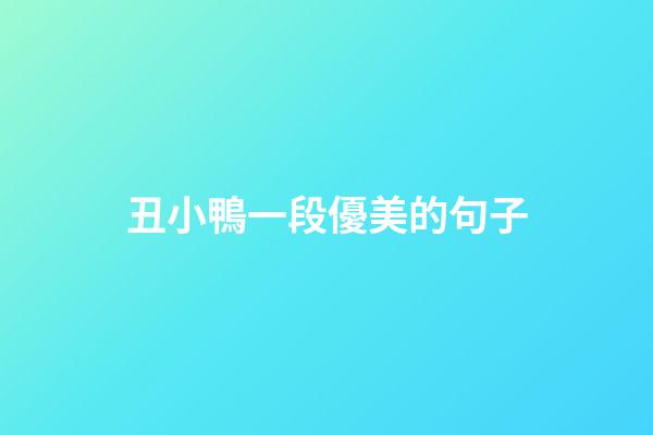 丑小鴨一段優美的句子
