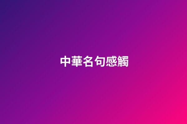 中華名句感觸
