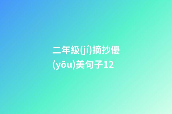 二年級(jí)摘抄優(yōu)美句子12