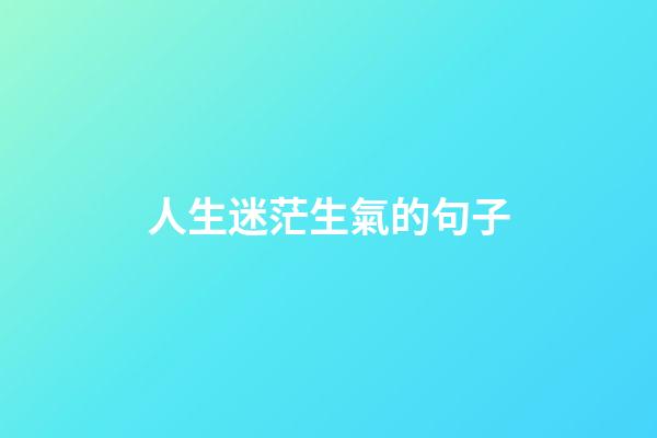 人生迷茫生氣的句子