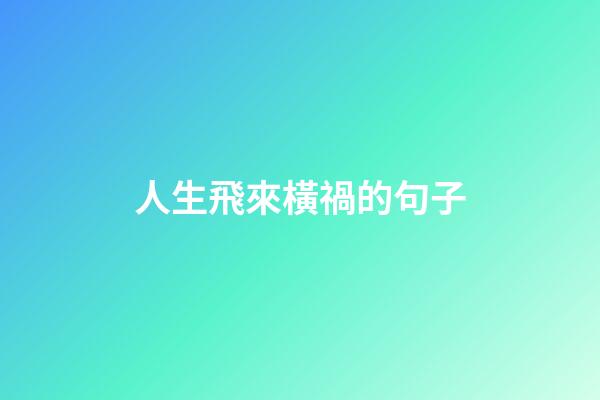 人生飛來橫禍的句子