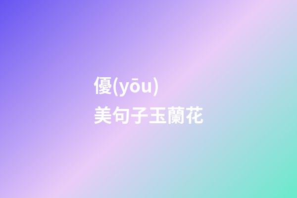 優(yōu)美句子玉蘭花