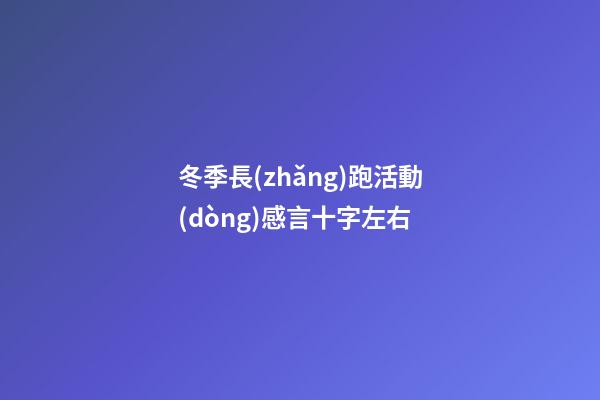 冬季長(zhǎng)跑活動(dòng)感言十字左右