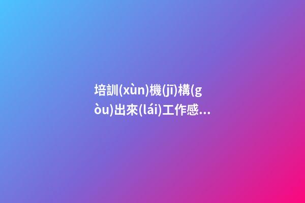 培訓(xùn)機(jī)構(gòu)出來(lái)工作感言