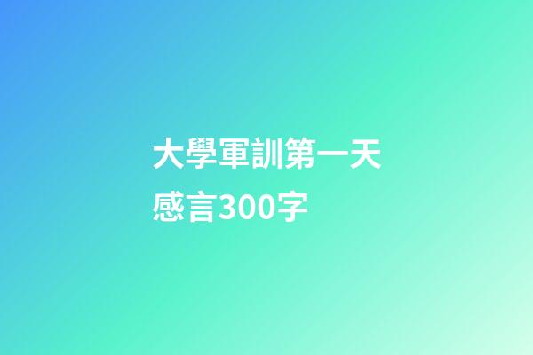 大學軍訓第一天感言300字