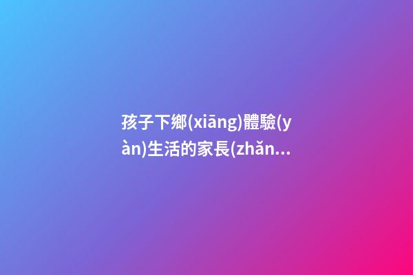 孩子下鄉(xiāng)體驗(yàn)生活的家長(zhǎng)感言