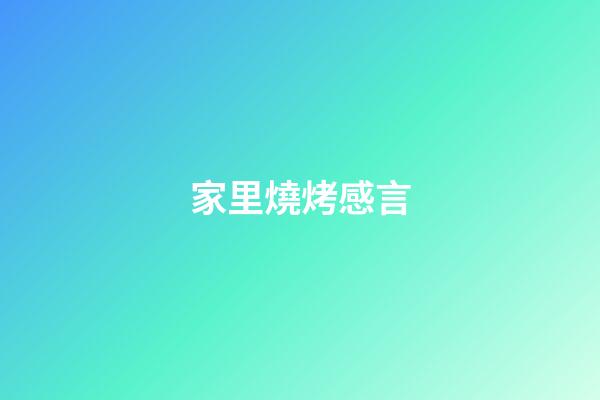 家里燒烤感言