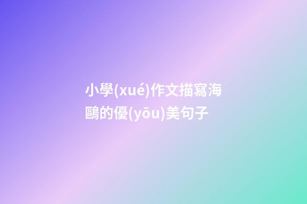 小學(xué)作文描寫海鷗的優(yōu)美句子