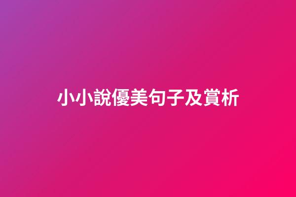 小小說優美句子及賞析