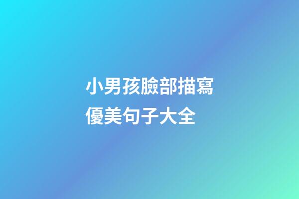小男孩臉部描寫優美句子大全