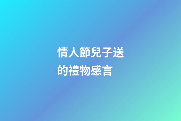情人節兒子送的禮物感言