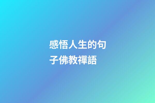 感悟人生的句子佛教禪語