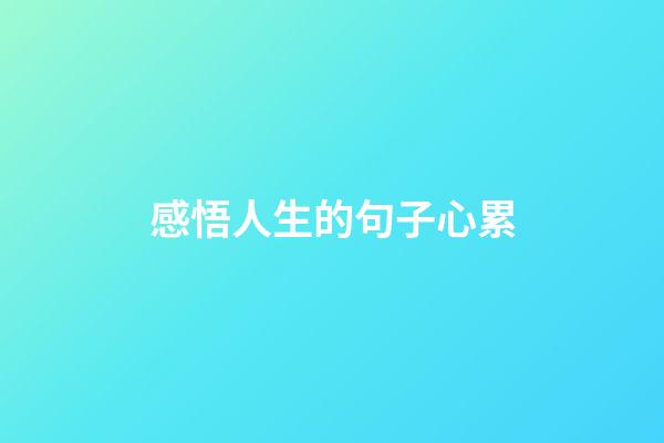 感悟人生的句子心累