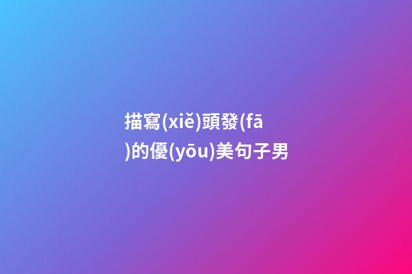 描寫(xiě)頭發(fā)的優(yōu)美句子男