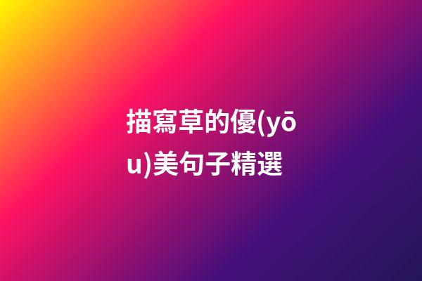 描寫草的優(yōu)美句子精選