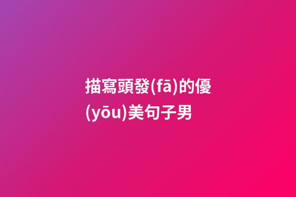 描寫頭發(fā)的優(yōu)美句子男