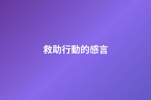 救助行動的感言
