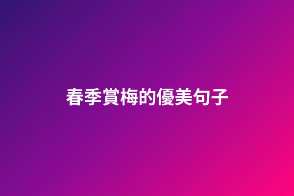 春季賞梅的優美句子