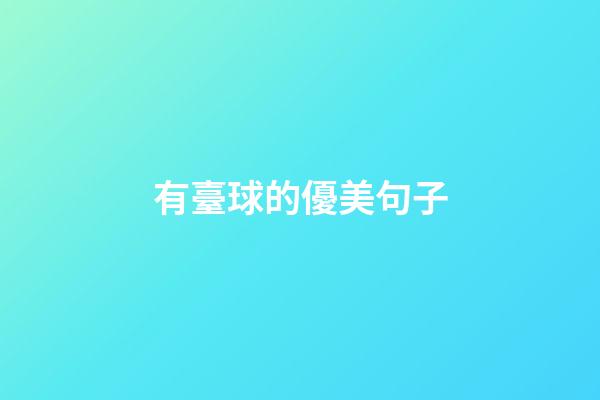 有臺球的優美句子