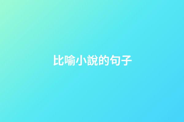 比喻小說的句子