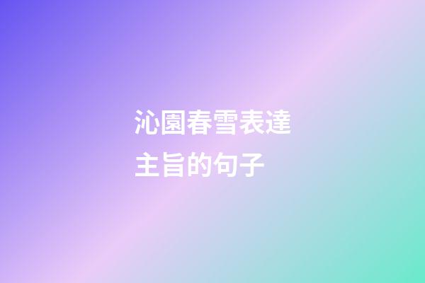 沁園春雪表達主旨的句子