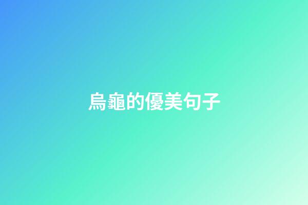 烏龜的優美句子
