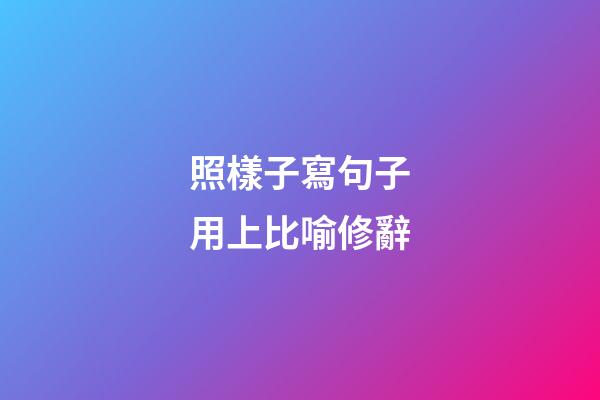 照樣子寫句子用上比喻修辭
