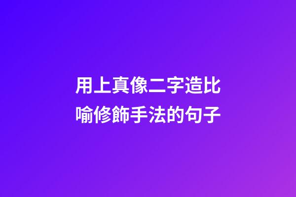 用上真像二字造比喻修飾手法的句子