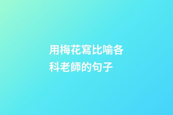 用梅花寫比喻各科老師的句子