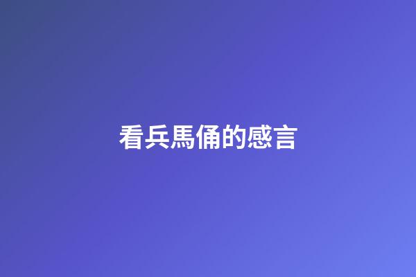 看兵馬俑的感言