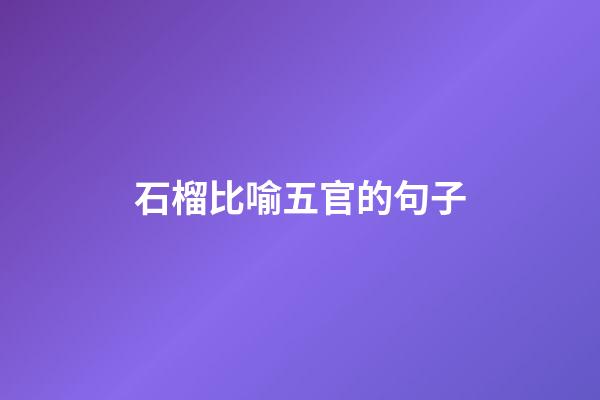 石榴比喻五官的句子