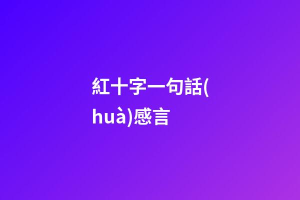 紅十字一句話(huà)感言