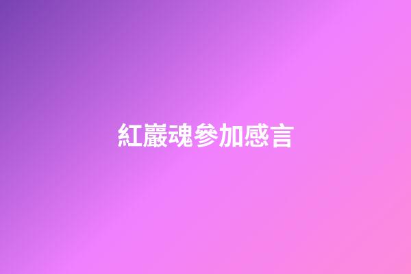 紅巖魂參加感言
