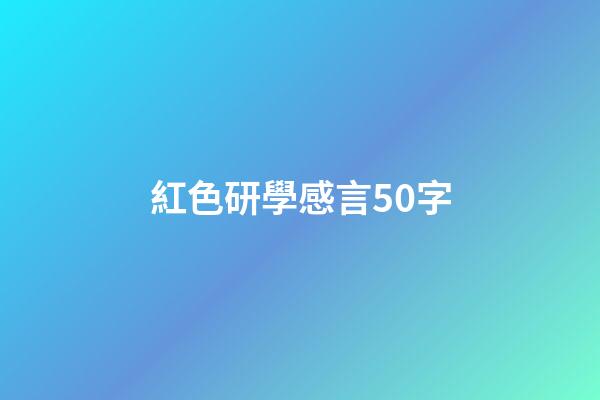 紅色研學感言50字