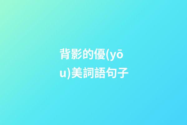 背影的優(yōu)美詞語句子