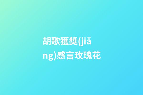 胡歌獲獎(jiǎng)感言玫瑰花