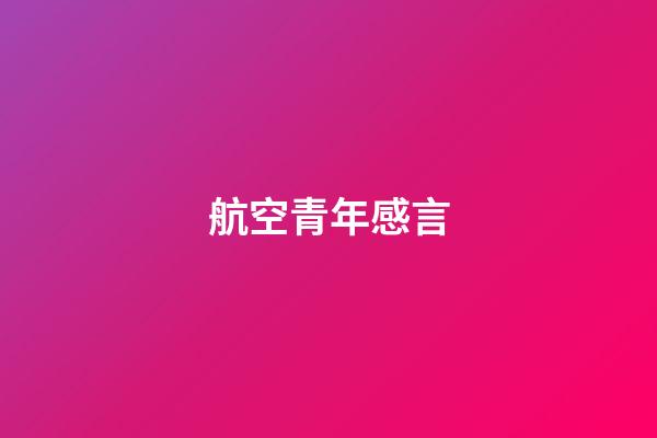 航空青年感言