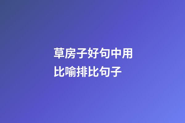 草房子好句中用比喻排比句子