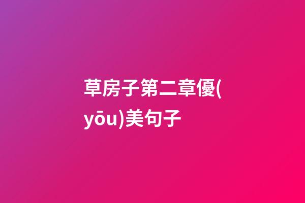 草房子第二章優(yōu)美句子