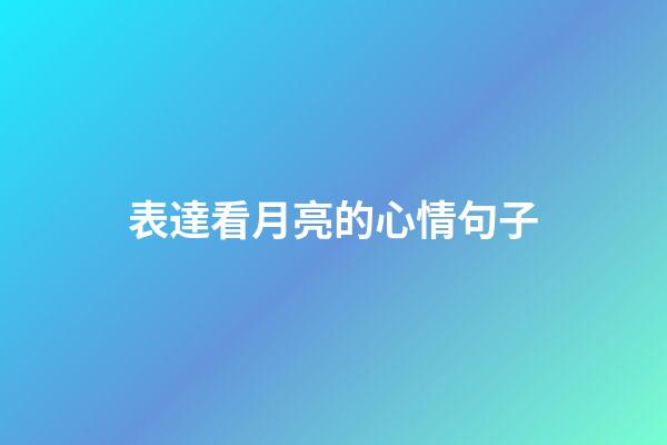 表達看月亮的心情句子
