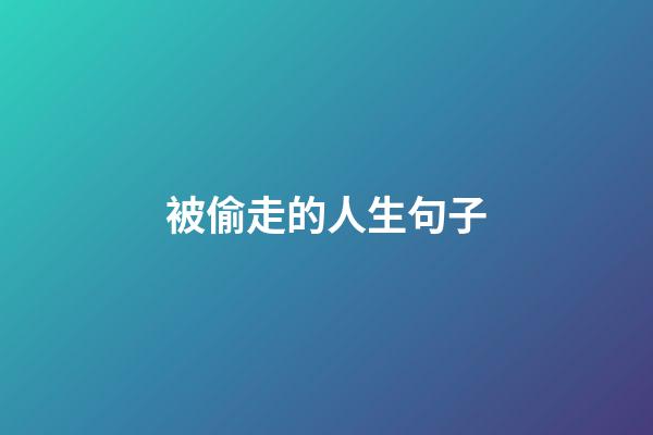 被偷走的人生句子