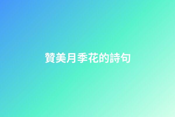 贊美月季花的詩句