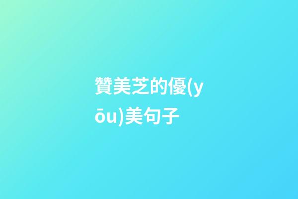贊美芝的優(yōu)美句子