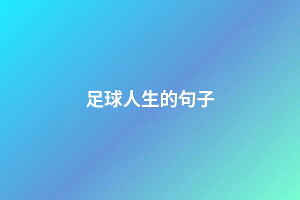足球人生的句子