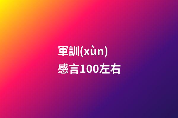 軍訓(xùn)感言100左右