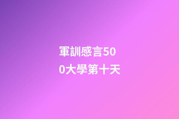 軍訓感言500大學第十天
