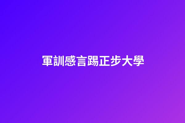 軍訓感言踢正步大學