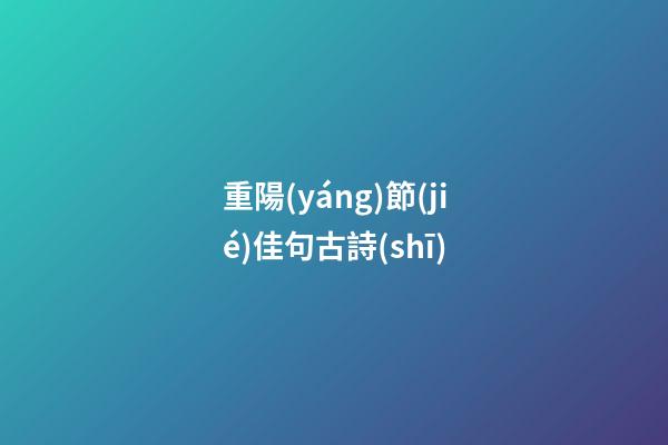 重陽(yáng)節(jié)佳句古詩(shī)