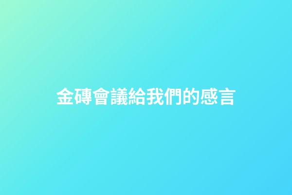 金磚會議給我們的感言